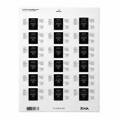 Witte en zwarte moderne druppelaar flesetiket etiket (Full Sheet)