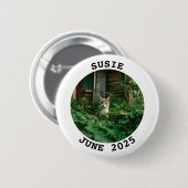 Witte en Zwarte Naam Ronde Familiefoto Button 5,7 Cm (Voorkant /achterkant)