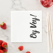 Witte en Zwarte Oy Vey  Papieren servetten (Insitu)