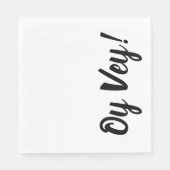 Witte en Zwarte Oy Vey Papieren Servetten (Voorkant)