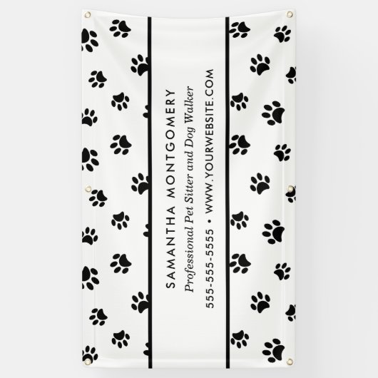 Witte en zwarte pagina's Professionele printer Spandoek (Verticaal)