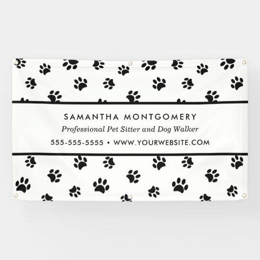 Witte en zwarte pagina's Professionele printer Spandoek (Horizontaal)