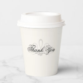 Witte en zwarte papierbekertjes papieren bekers