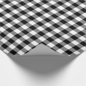 Witte en zwarte patroonplaat cadeaupapier (Hoek)