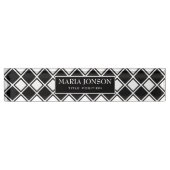 Witte en zwarte pleinen naambordje (Voorkant)