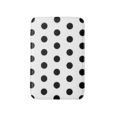 Witte en zwarte pokadot badmat (Voorkant Verticaal)