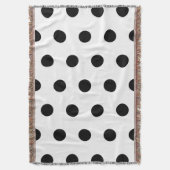 Witte en zwarte pokadot deken (Voorkant Verticaal)