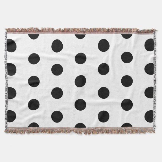 Witte en zwarte pokadot deken (Voorkant)