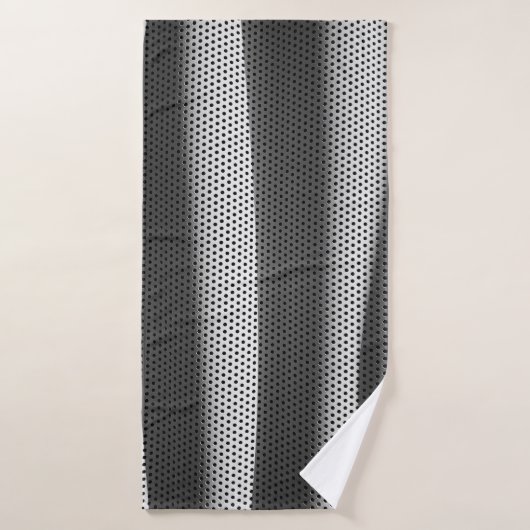 Witte en zwarte polka-dot stof badhanddoek (Badhanddoek)