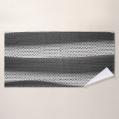 Witte en zwarte polka-dot stof badhanddoek (Badhanddoek)