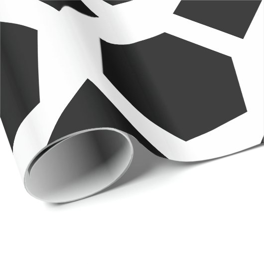 Witte en zwarte polygons cadeaupapier (Rol Hoek)