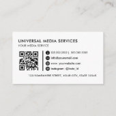  witte en zwarte professional visitekaartje (Achterkant)