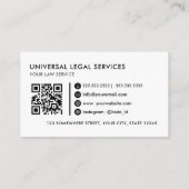 witte en zwarte professional visitekaartje (Achterkant)