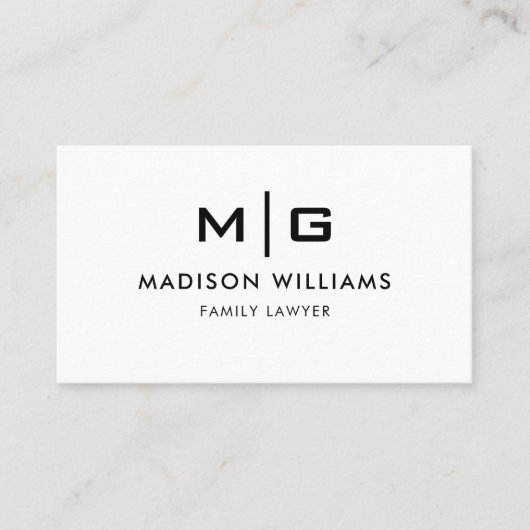  witte en zwarte professional visitekaartje (Voorkant)