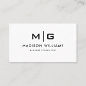 witte en zwarte professional visitekaartje (Voorkant)