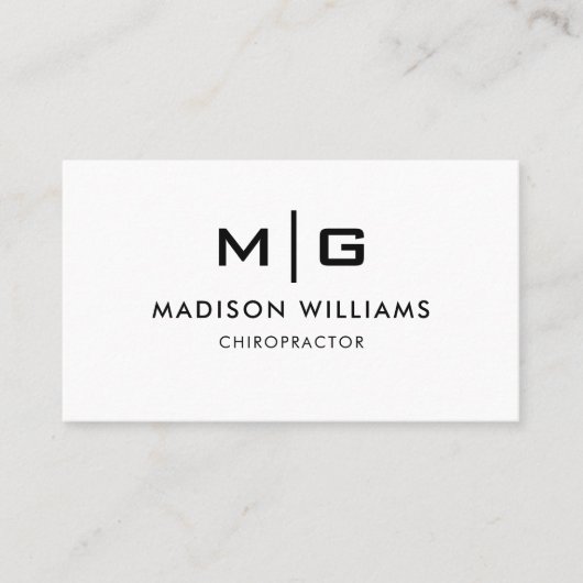 witte en zwarte professional visitekaartje (Voorkant)