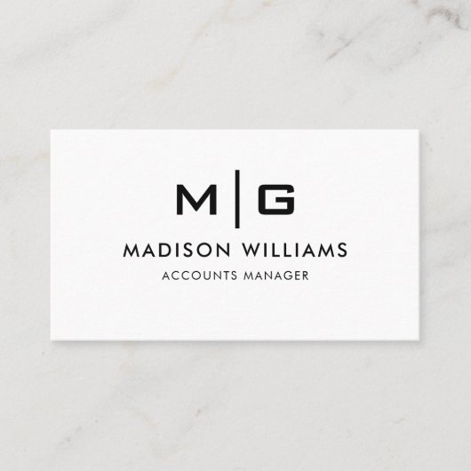  witte en zwarte professional visitekaartje (Voorkant)