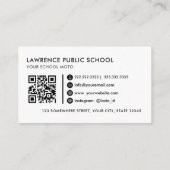 witte en zwarte professional visitekaartje (Achterkant)