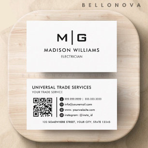 witte en zwarte professional visitekaartje