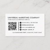  witte en zwarte professional visitekaartje (Achterkant)