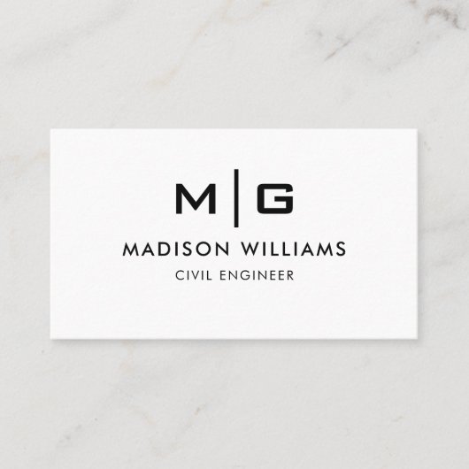  witte en zwarte professional visitekaartje (Voorkant)