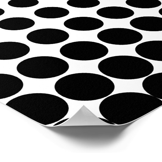 Witte en zwarte Progressieve Stippen Poster (Hoek)