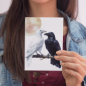 Witte en zwarte raaf briefkaart