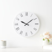 Witte en zwarte Retro Romeinse cijfers Grote Klok (Huis)