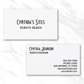 Witte en zwarte retro vet visitekaartje