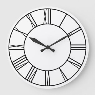 Witte en zwarte ring Romeinse cijfers Grote Klok