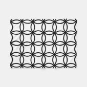 Witte en zwarte ringen fleece deken (Voorkant (Horizontaal))