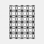 Witte en zwarte ringen fleece deken (Voorkant)