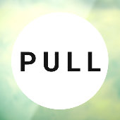 Witte en zwarte ronde deur-handel  raamsticker (Vel 3)