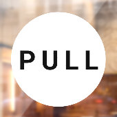 Witte en zwarte ronde deur-handel  raamsticker (Vel 2)