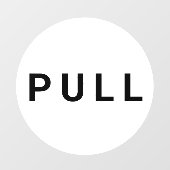 Witte en zwarte ronde deur-handel  raamsticker (Vel)