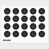 Witte en zwarte Roos Gothic Favor Sticker Labels (Vel)