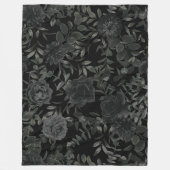 Witte en zwarte Roos Gothic Wedding Blanket Fleece Deken (Voorkant)