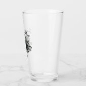 Witte en zwarte Roos Gothic Wedding Glasses Glas (Links)