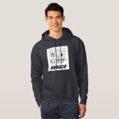 witte en zwarte RUGGED GEEK Motherboard Tech Hoodie (Voorkant volledig)