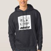 witte en zwarte RUGGED GEEK Motherboard Tech Hoodie (Voorkant)