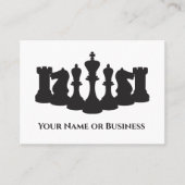 Witte en zwarte schaakstukken Classic Visitekaartj Visitekaartje (Voorkant)