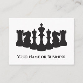 Witte en zwarte schaakstukken Classic Visitekaartj Visitekaartje