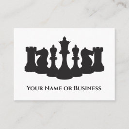 Witte en zwarte schaakstukken Classic Visitekaartj Visitekaartje