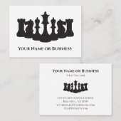 Witte en zwarte schaakstukken Classic Visitekaartj Visitekaartje (Voorkant / Achterkant)