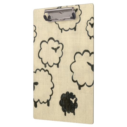 Witte en zwarte schapen op de achtergrond van Crea Klembord (Links)