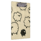 Witte en zwarte schapen op de achtergrond van Crea Klembord (Rechts)