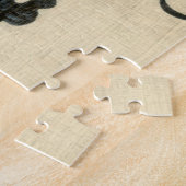 Witte en zwarte schapen op de achtergrond van Crea Legpuzzel (Zijkant)