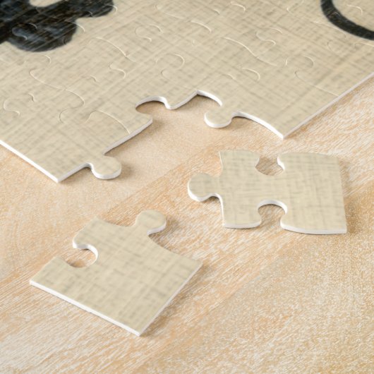 Witte en zwarte schapen op de achtergrond van Crea Legpuzzel (Zijkant)