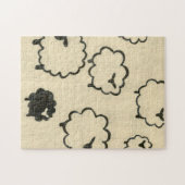 Witte en zwarte schapen op de achtergrond van Crea Legpuzzel (Horizontaal)