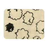 Witte en zwarte schapen op de achtergrond van Crea Magneet (Horizontaal)